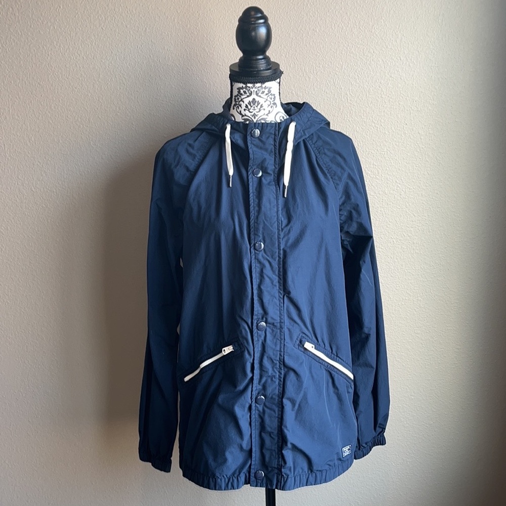 A&F Navy Rain Jacket - Picture 5 of 15